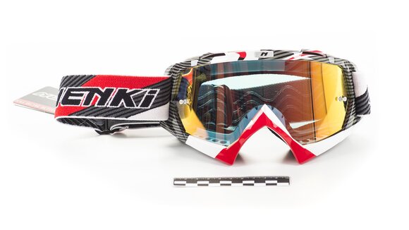 Очки Мотокросс NENKI NK-1019 бело/красные pitbikemarket.ru