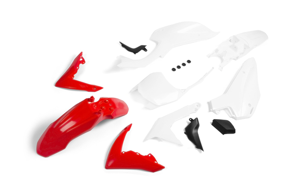 Комплект пластика для питбайка (BSE PH/WELS CRF110 тип) белый / красный pitbikemarket.ru