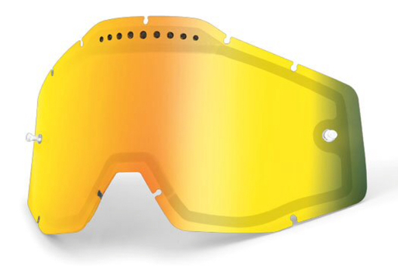 Линза 100% Racecraft/Accuri/Strata Vented Dual Pane Lens Anti Fog Mirror Gold (51006-009-02) pitbikemarket.ru
